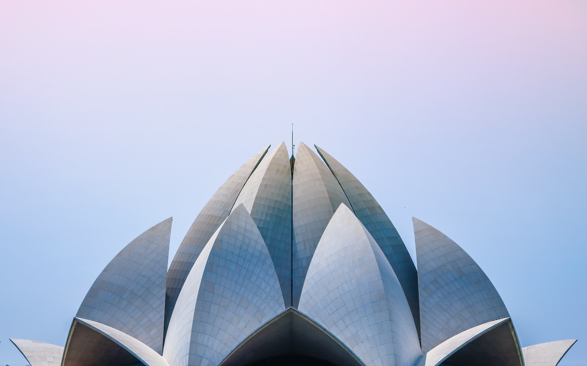 The lotus temple in Delhi